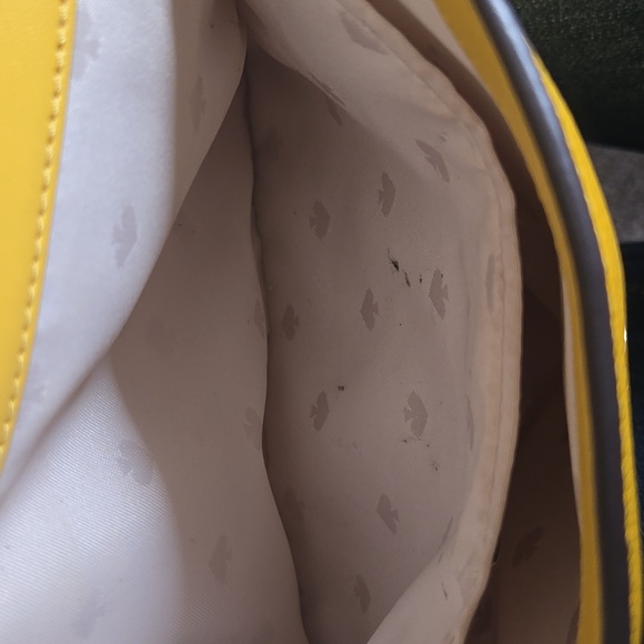 Kate Spade Emmie Flap Yellow Pebbled Leather Crossbody Bag - Picture 4 of 6